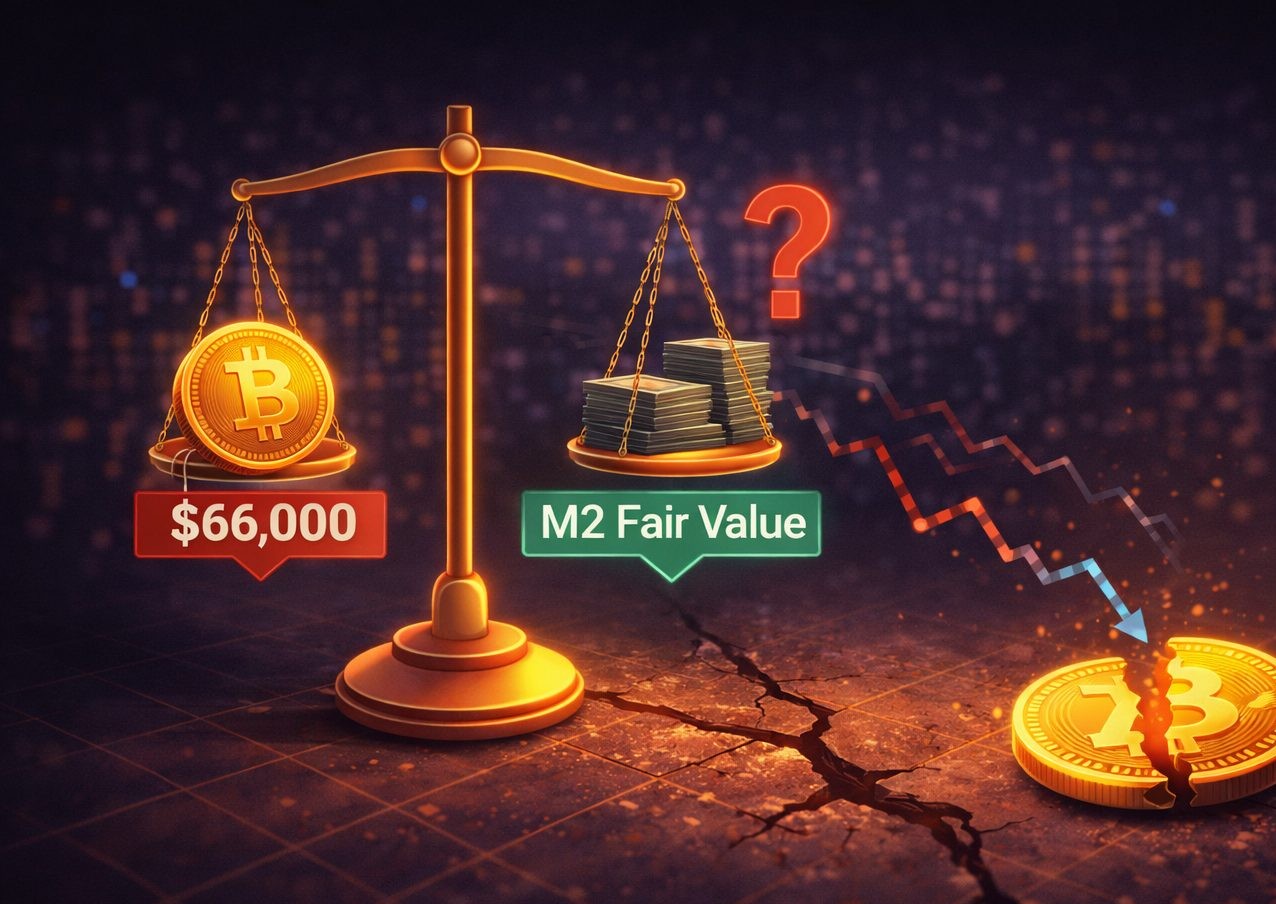Η τιμή του Bitcoin διαπραγματεύεται 66.000 δολάρια κάτω από την δίκαιη αξία M2 — Είναι το εμπόριο ρευστότητας εντελώς σπασμένο;
