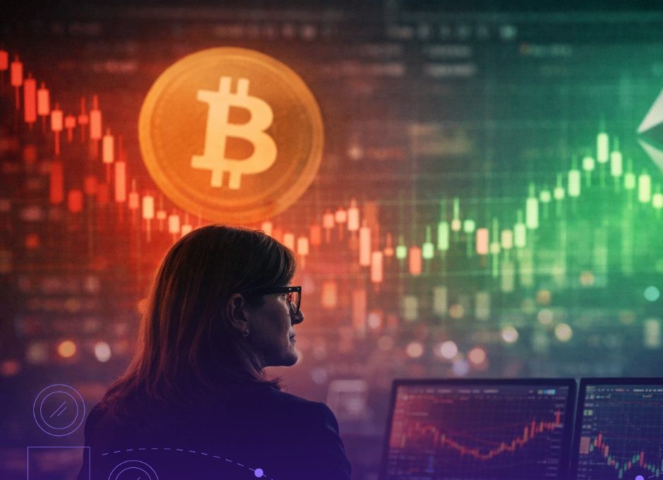 Η Ark Invest της Cathie Wood επενδύει στην πτώση των κρυπτονομισμάτων με νέες αγορές Bitmine και Circle.