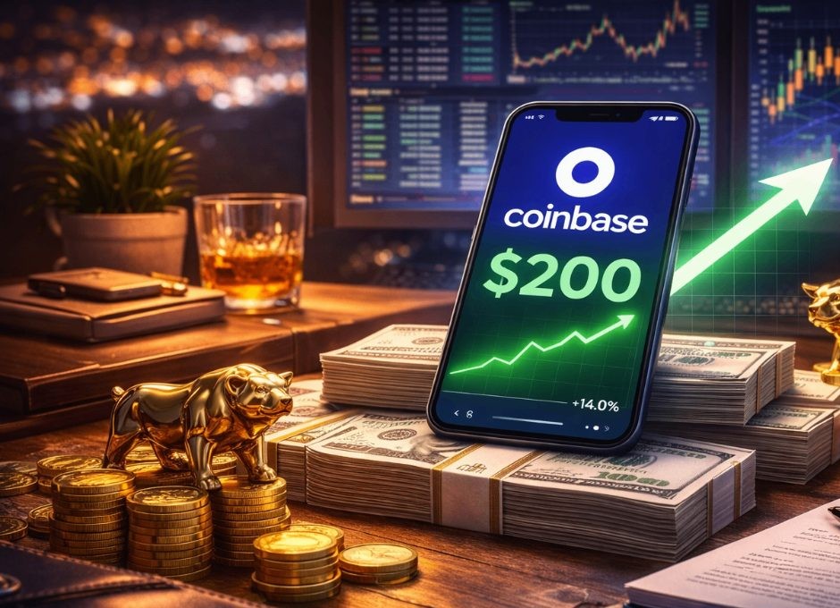 Η μετοχή της Coinbase σταματάει στα 200 δολάρια μετά από αύξηση 14% — Έχει ήδη αρχίσει να κινείται το έξυπνο χρήμα;