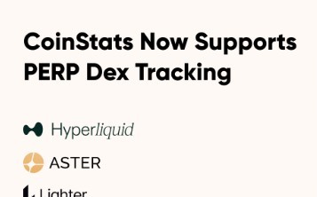 Το CoinStats επεκτείνει την παρακολούθηση των μόνιμων DEX με τις ενσωματώσεις Aster, Hyperliquid και Lighter.