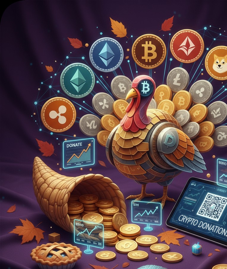 Οι δωρεές κρυπτονομισμάτων εκτοξεύονται το 2025, μεταμορφώνοντας την φιλανθρωπία της Ημέρας Ευχαριστιών.