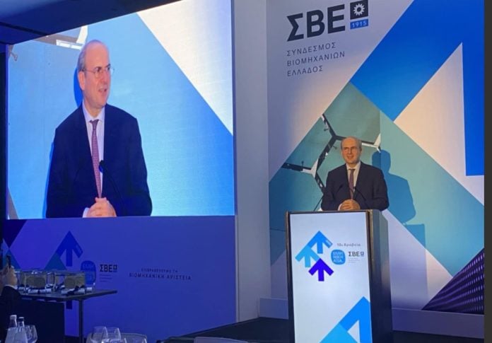 Χατζηδάκης στο ΣΒΕ: Δεν αργούν οι ανακοινώσεις για το ενεργειακό κόστος της βιομηχανίας