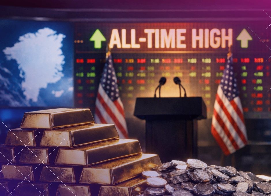 Χρυσός, Ασήμι καταρρίπτουν ρεκόρ καθώς ο Τραμπ επιβάλλει δασμούς στις 1 Φεβρουαρίου λόγω της αντιπαράθεσης με τη Γροιλανδία.