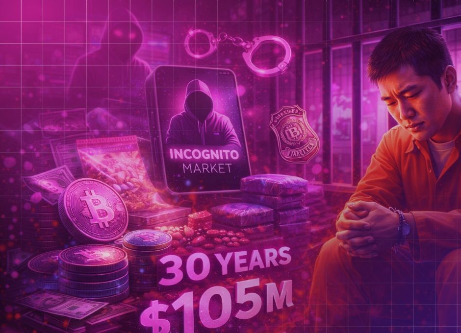Ο ιδρυτής της Incognito Market, Rui-Siang Lin, καταδικάστηκε σε 30 χρόνια φυλάκισης για επιχείρηση ναρκωτικών κρυπτονομισμάτων αξίας 105 εκατομμυρίων δολαρίων.