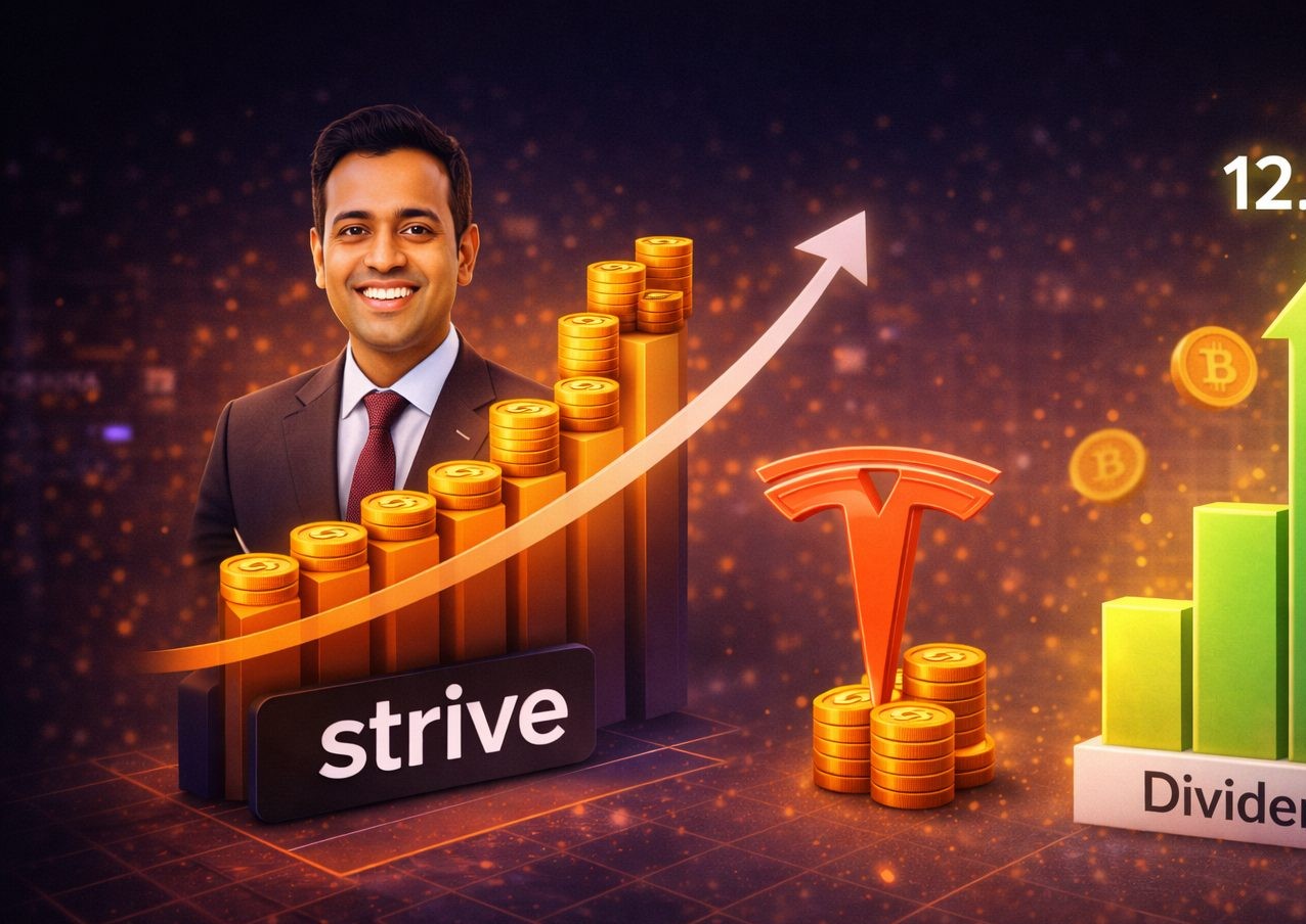Ο Vivek Ramaswamy Strive ξεπερνά την Tesla σε κατέχοντα Bitcoin, αυξάνει το μέρισμα SATA στο 12,75%.